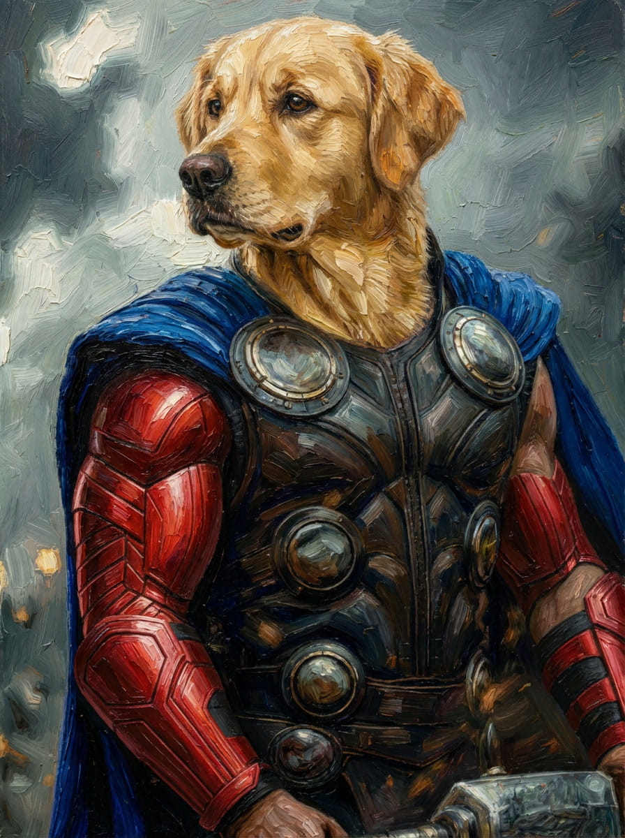 Superheroes - Transform your pet into a hero ! - Choose a favorite superhero style, and we'll create their epic portrait !