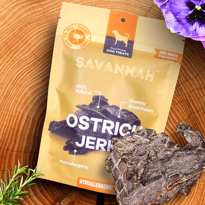 Tasty Ostrich Jerky : The Protein-Packed, Dental-Health Chew for Dogs of All Sizes
